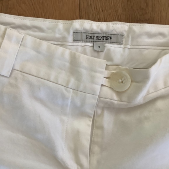 Holt Renfrew - trendy wide leg white pants - Picture 2 of 5
